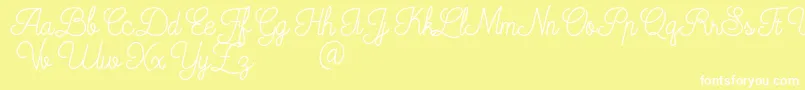Mooglonk Font – White Fonts on Yellow Background