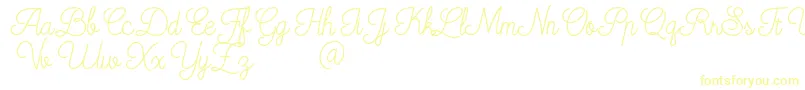 Mooglonk-fontti – keltaiset fontit valkoisella taustalla