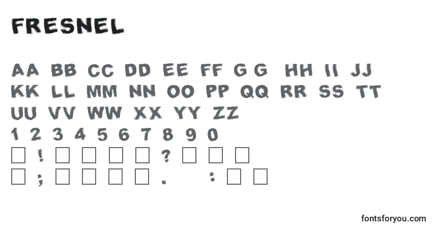 Police Fresnel - Alphabet, Chiffres, Caractères Spéciaux