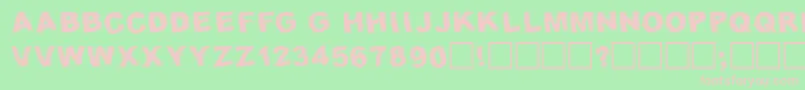 Więcej informacji o czcionce Fresnel Czcionka Fresnel – różowe czcionki na zielonym tle