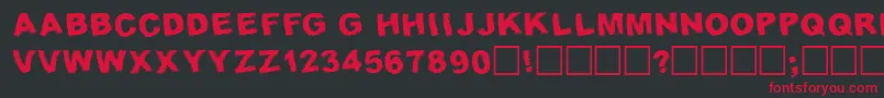 Fresnel Font – Red Fonts on Black Background
