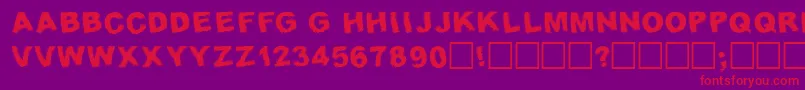 Fresnel Font – Red Fonts on Purple Background