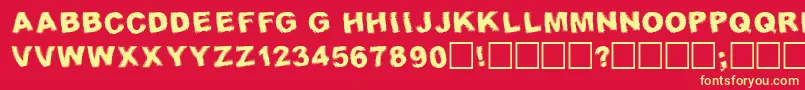 Fresnel Font – Yellow Fonts on Red Background