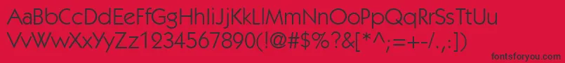 PerformaBookSsiBook Font – Black Fonts on Red Background