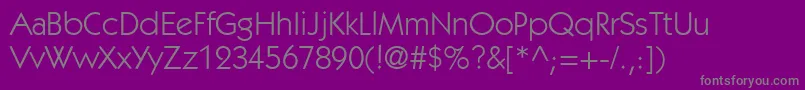 PerformaBookSsiBook Font – Gray Fonts on Purple Background