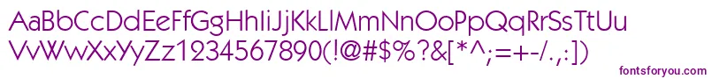 PerformaBookSsiBook Font – Purple Fonts on White Background