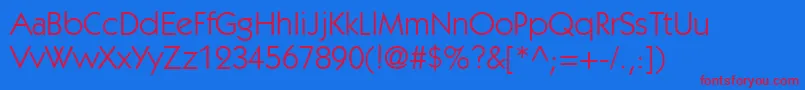 PerformaBookSsiBook Font – Red Fonts on Blue Background