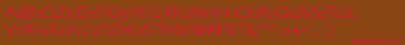 PerformaBookSsiBook Font – Red Fonts on Brown Background