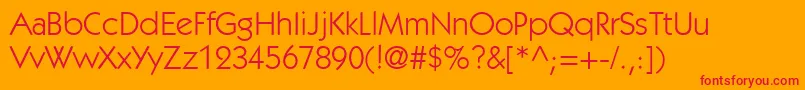 PerformaBookSsiBook Font – Red Fonts on Orange Background