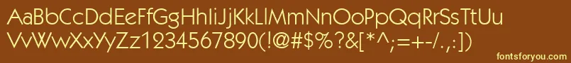 PerformaBookSsiBook Font – Yellow Fonts on Brown Background