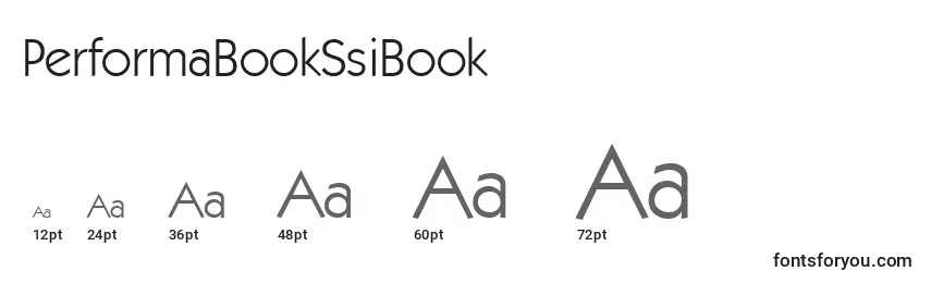 Размеры шрифта PerformaBookSsiBook