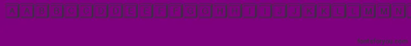 Fonte KeystrokeRegular – fontes pretas em um fundo violeta