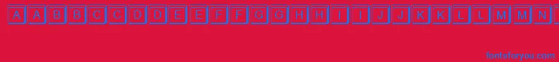 KeystrokeRegular Font – Blue Fonts on Red Background