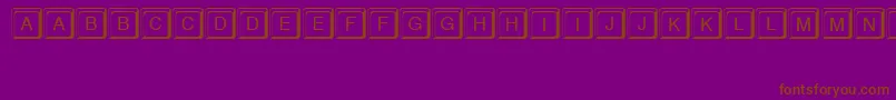 KeystrokeRegular Font – Brown Fonts on Purple Background