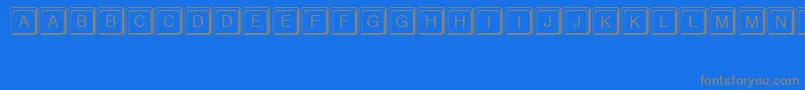 KeystrokeRegular Font – Gray Fonts on Blue Background