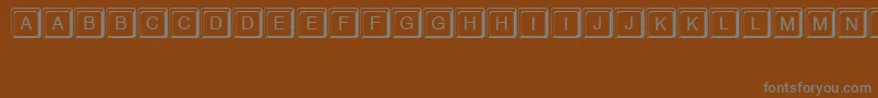 Police KeystrokeRegular – polices grises sur fond brun