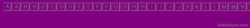 KeystrokeRegular Font – Gray Fonts on Purple Background