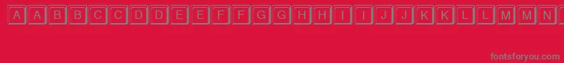 fuente KeystrokeRegular – Fuentes Grises Sobre Fondo Rojo