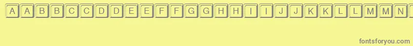 KeystrokeRegular Font – Gray Fonts on Yellow Background