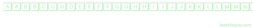 KeystrokeRegular Font – Green Fonts on White Background