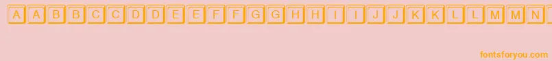 KeystrokeRegular Font – Orange Fonts on Pink Background