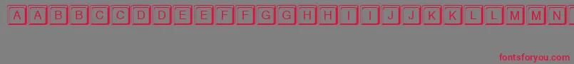 KeystrokeRegular Font – Red Fonts on Gray Background