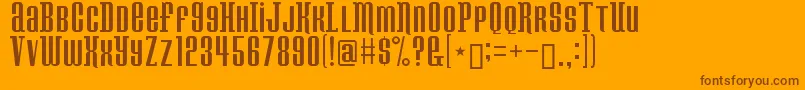 Konspiracytheory Font – Brown Fonts on Orange Background