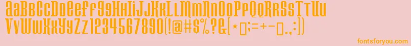 Konspiracytheory Font – Orange Fonts on Pink Background