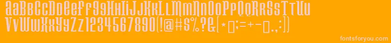 Konspiracytheory Font – Pink Fonts on Orange Background