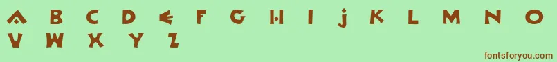 Шрифт OrlockDemo – коричневые шрифты на зелёном фоне