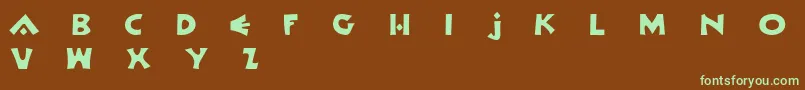 Шрифт OrlockDemo – зелёные шрифты на коричневом фоне