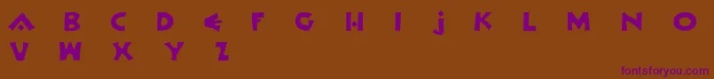 OrlockDemo-fontti – violetit fontit ruskealla taustalla