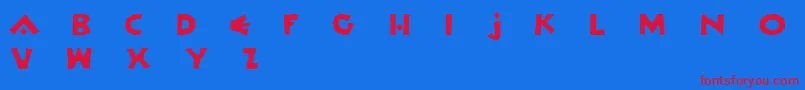 Шрифт OrlockDemo – красные шрифты на синем фоне
