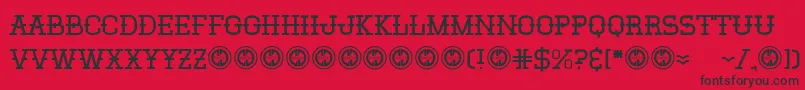 Elsanchorancho Font – Black Fonts on Red Background