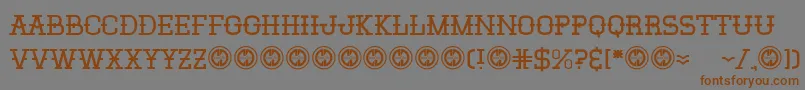 Elsanchorancho-fontti – ruskeat fontit harmaalla taustalla