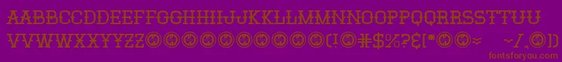 Elsanchorancho Font – Brown Fonts on Purple Background