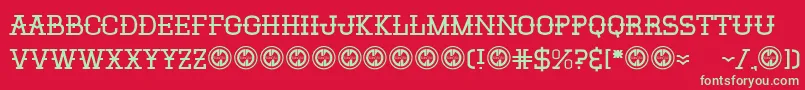 Elsanchorancho Font – Green Fonts on Red Background