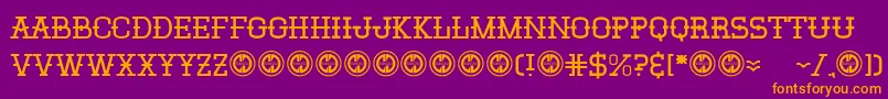 Elsanchorancho Font – Orange Fonts on Purple Background