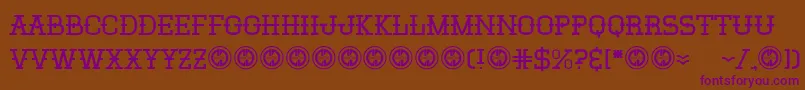 Elsanchorancho Font – Purple Fonts on Brown Background