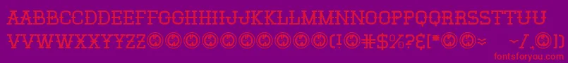 Elsanchorancho Font – Red Fonts on Purple Background