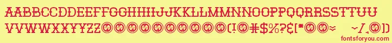 Elsanchorancho Font – Red Fonts on Yellow Background