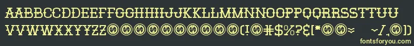 Elsanchorancho Font – Yellow Fonts on Black Background