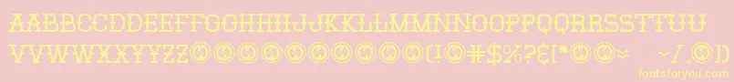 Elsanchorancho Font – Yellow Fonts on Pink Background