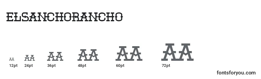 Größen der Schriftart Elsanchorancho