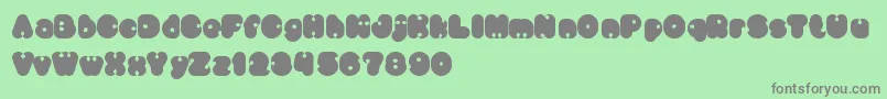 LittleThinkBigImpact Font – Gray Fonts on Green Background