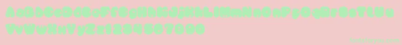 LittleThinkBigImpact Font – Green Fonts on Pink Background