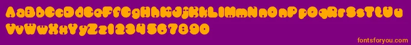 LittleThinkBigImpact Font – Orange Fonts on Purple Background