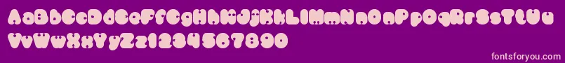 LittleThinkBigImpact Font – Pink Fonts on Purple Background