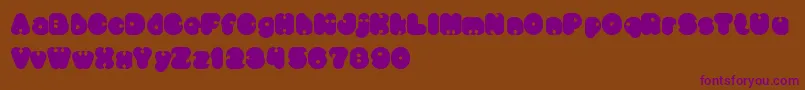 LittleThinkBigImpact Font – Purple Fonts on Brown Background