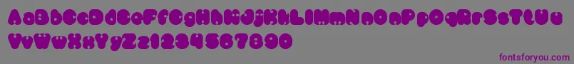 LittleThinkBigImpact Font – Purple Fonts on Gray Background